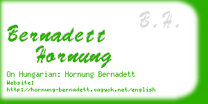 bernadett hornung business card
